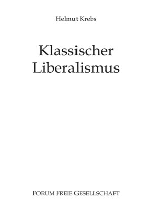 cover image of Klassischer Liberalismus